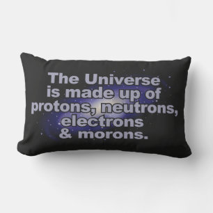 Funny "The Universe" throw pillows