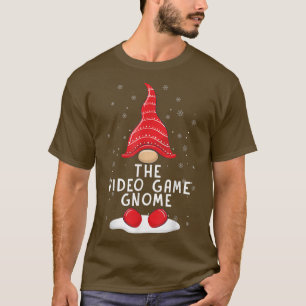 Funny The Video Game Gnome Christmas Pajamas Xmas T-Shirt