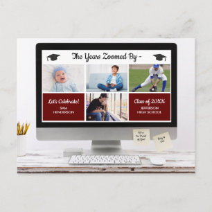 Funny The Years Zoomed By, Photos Graduation Party Postcard