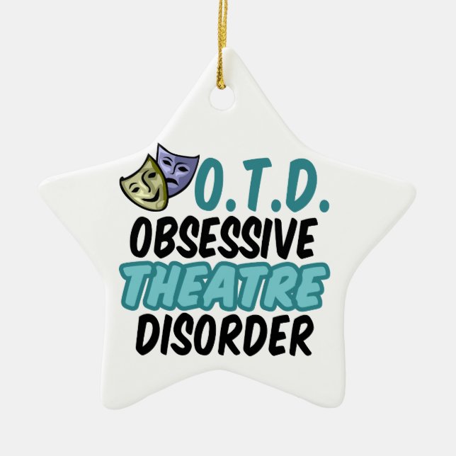 Funny Theatre Ceramic Ornament (Front)
