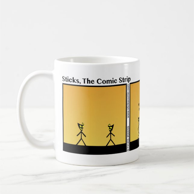 Funny Theatre Masks Stickman Mug - 059 (Left)
