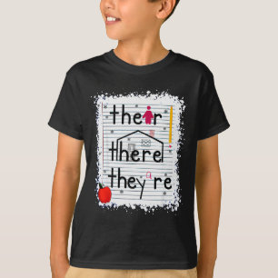 Funny Their There They Are Book English Grammar Te T-Shirt