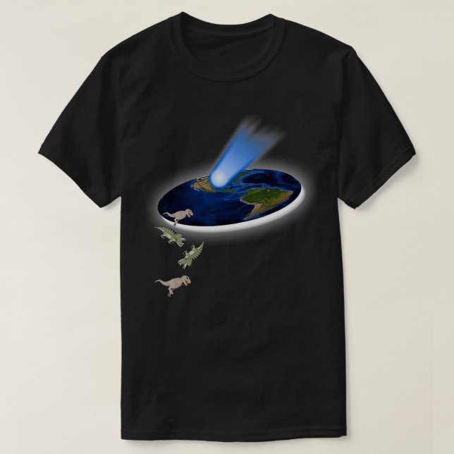 Funny Theory Dinosaur Extinction Design  T-Shirt (Design Front)
