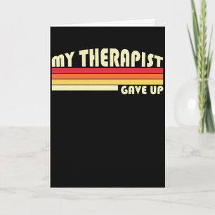Funny Therapist Gave Up, Patriotic retro sunset Card
