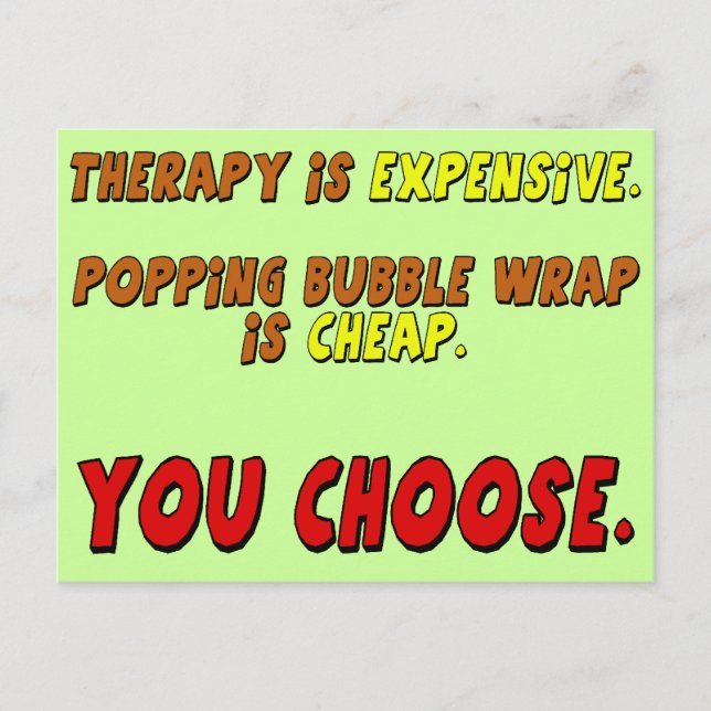 Funny Therapy T-shirts Gifts Postcard (Front)