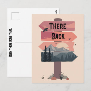 Funny There & Back Been There Done That Vacation Postcard