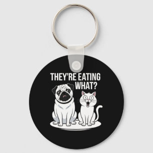 Funny They're Eating The Dogs Theyre Eating The Ca Keychain
