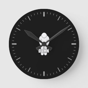 Funny Thin Blue Line Round Clock