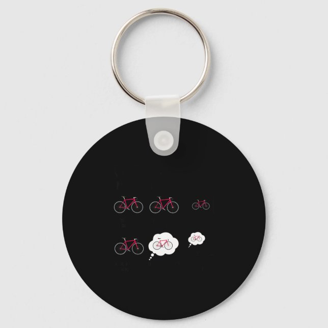 Funny Things Spare Time Bike Bicycle Keychain (Front)