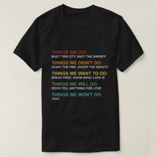 Funny Things We Did Retro Text Design T-Shirt