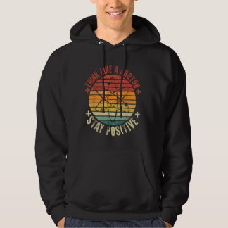 Funny Think Like A Proton Stay Positive Retro Chem Hoodie