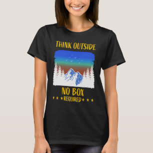 Funny Think Outside Box Outfit For Hiking Father's T-Shirt