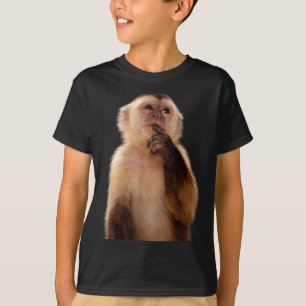 Funny thinking monkey meme sarcastic  T-Shirt