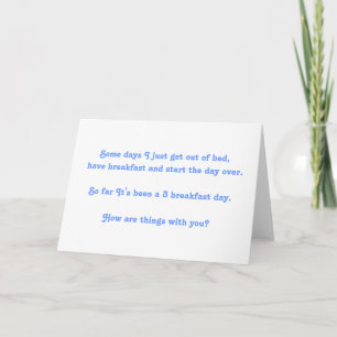 Funny Thinking of You Card to write on
