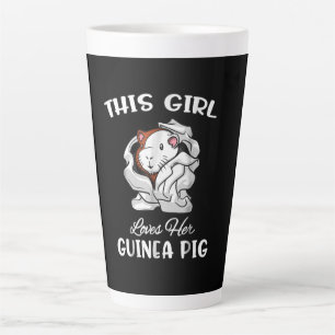 Funny This Girl Loves Her Guinea Pig Cute Pet Latte Mug