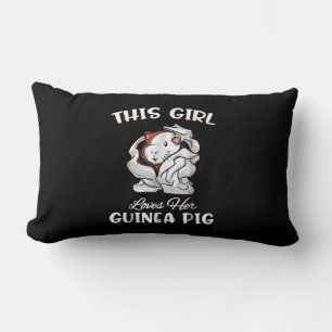 Funny This Girl Loves Her Guinea Pig Cute Pet Lumbar Pillow