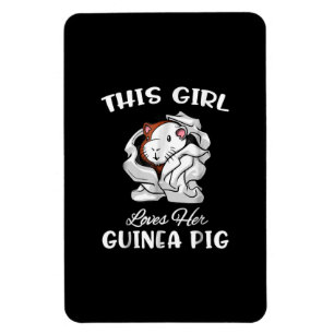 Funny This Girl Loves Her Guinea Pig Cute Pet Magnet