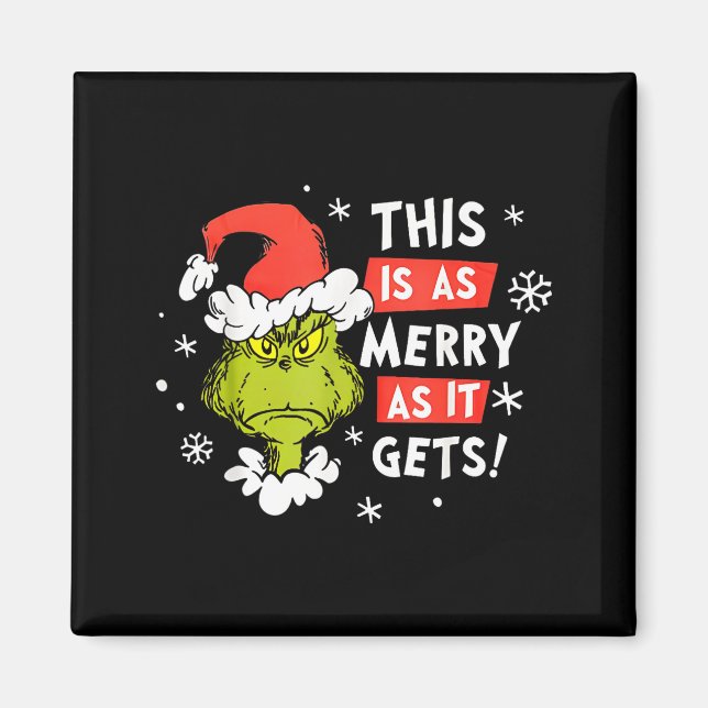 Funny This Is As Merry As It Gets Christmas, Sarca Magnet (Front)