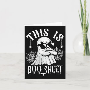 Funny This Is Boo Sheet Ghost Lazy Halloween Men W Card