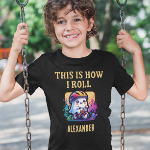 Funny This is how I roll personalized cycling boy T-Shirt