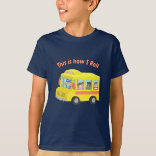 Funny This is how I roll School Bus Kids Tee