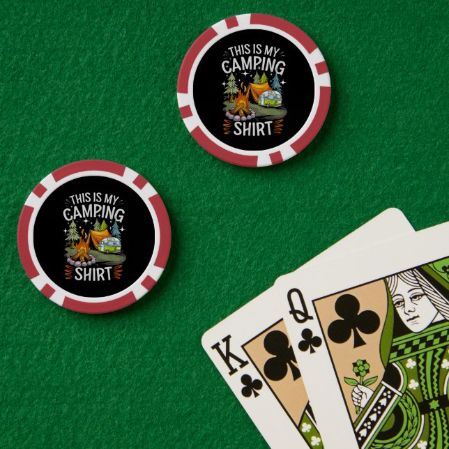 Funny This Is My Camping For Camper Poker Chips (Poker Table (Double))