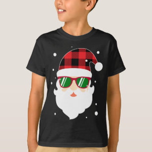 Funny This Is My Christmas Pajama Plaid Santa Hat T-Shirt