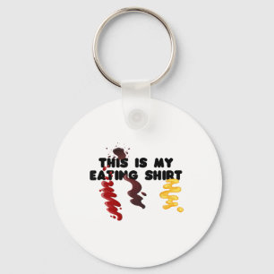 Funny This Is My Eating, Ketchup, Mustard, Bbq Sau Keychain