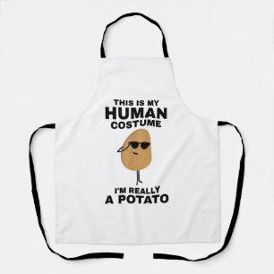 Funny This is My Human Costume I'm Really a Potato Apron