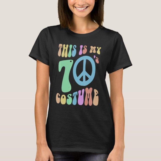 Funny THIS IS MY SEVENTIES COSTUME Groovy 70's Spo T-Shirt (Front)