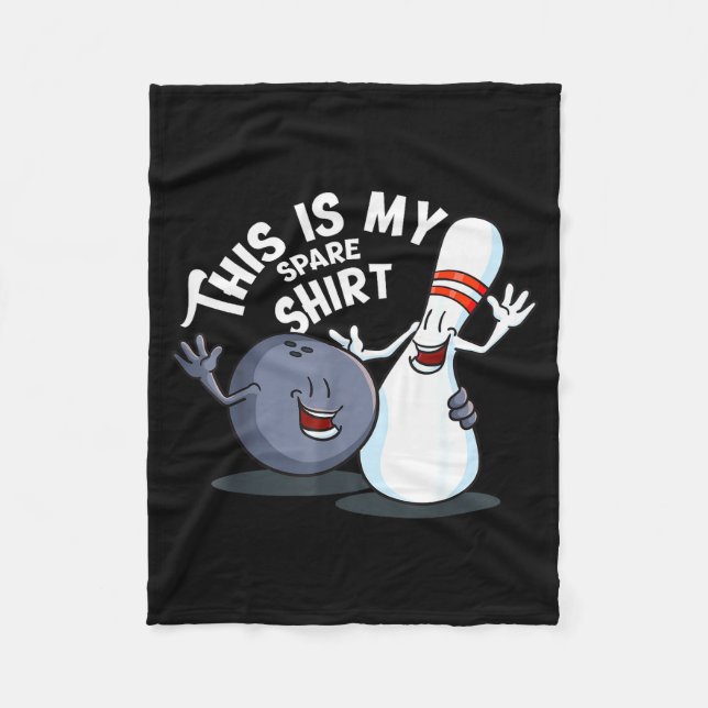 Funny This Is My Spare Bowling Game Gift For Men W Fleece Blanket (Front)