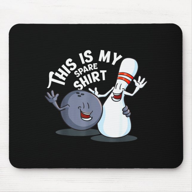 Funny This Is My Spare Bowling Game Gift For Men W Mouse Pad (Front)