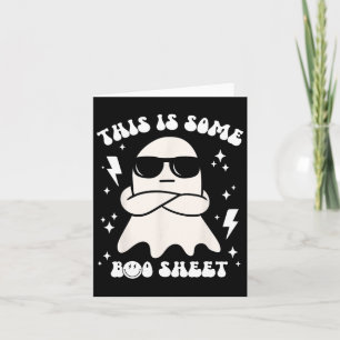 Funny This Is Some Boo Sheet Ghost Halloween Retro Card