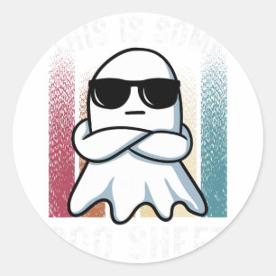 Funny This Is Some Boo Sheet Ghost Halloween Retro Classic Round Sticker