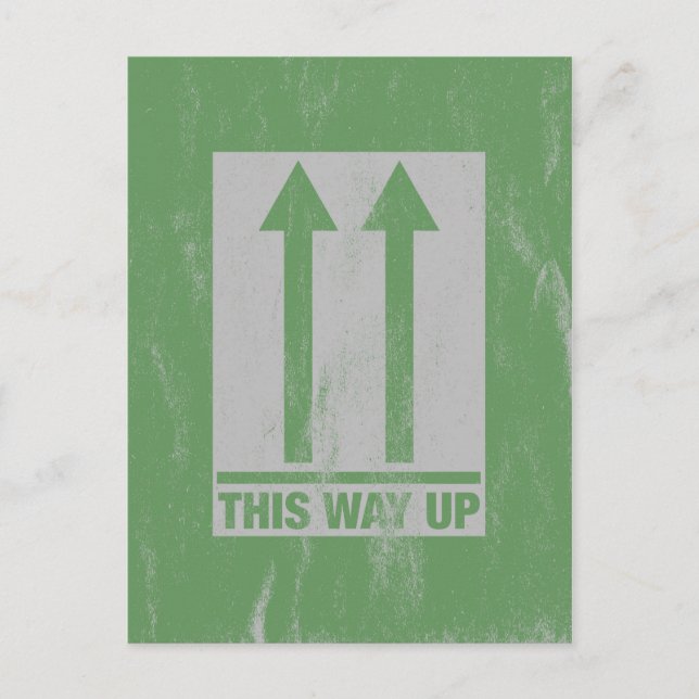 Funny this way up sign postcard (Front)