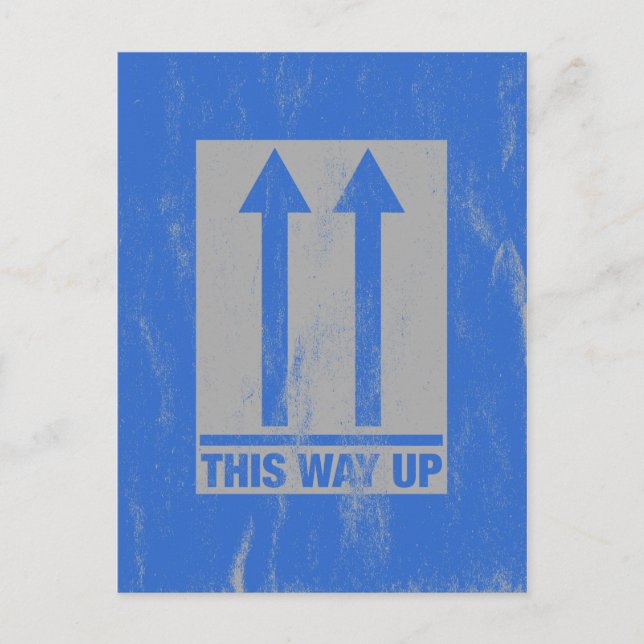 Funny this way up sign postcard (Front)