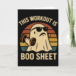 Funny This Workout Is Boo Sheet Halloween Ghost Ex Card