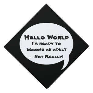 Funny Thought Bubble Graduation Cap Topper