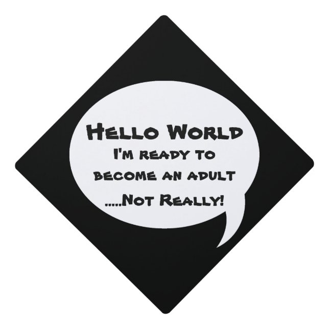 Funny Thought Bubble Graduation Cap Topper (Front)