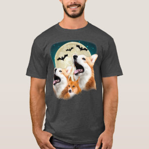 Funny Three Corgi Halloween And Halloween Moon-115 T-Shirt