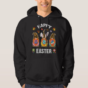 Funny Three Gnomes Holding Egg Happy Easter Day Hoodie