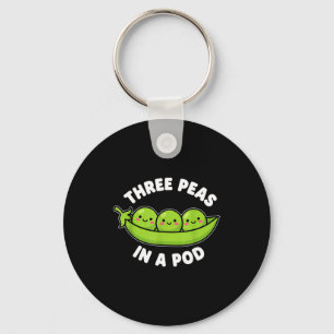 Funny Three Peas In A D Cute Kawaii Keychain