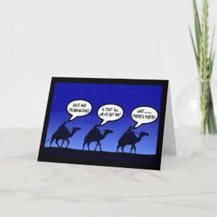 Funny Three Wise Men Holiday Card