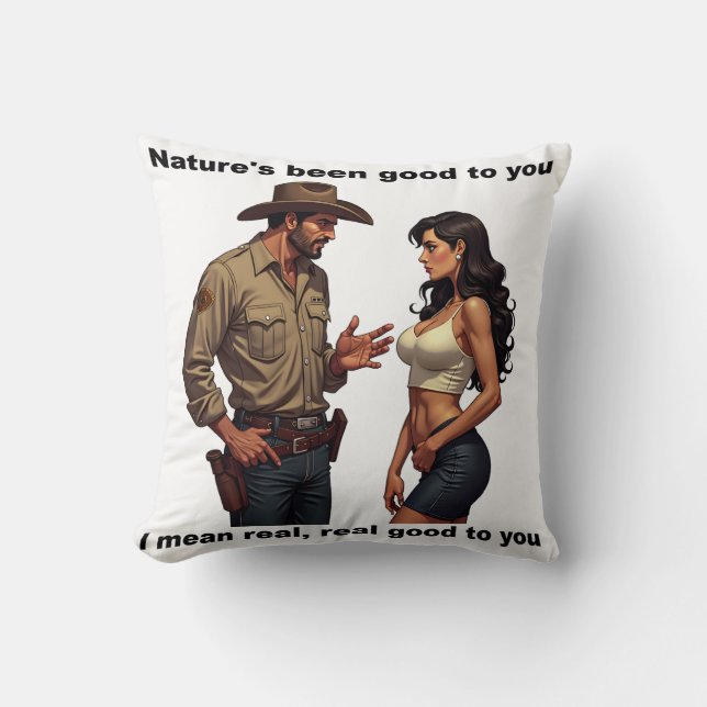 Funny throw pillow  (Front)