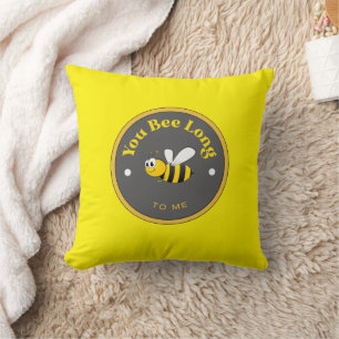 FUNNY! Throw Pillow-  You Bee Long to Me - Bee Pillow