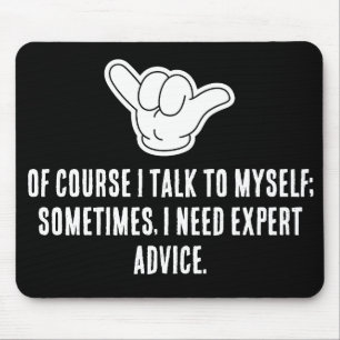 Funny Thug Life Humour Black Customizable Quote Mouse Pad