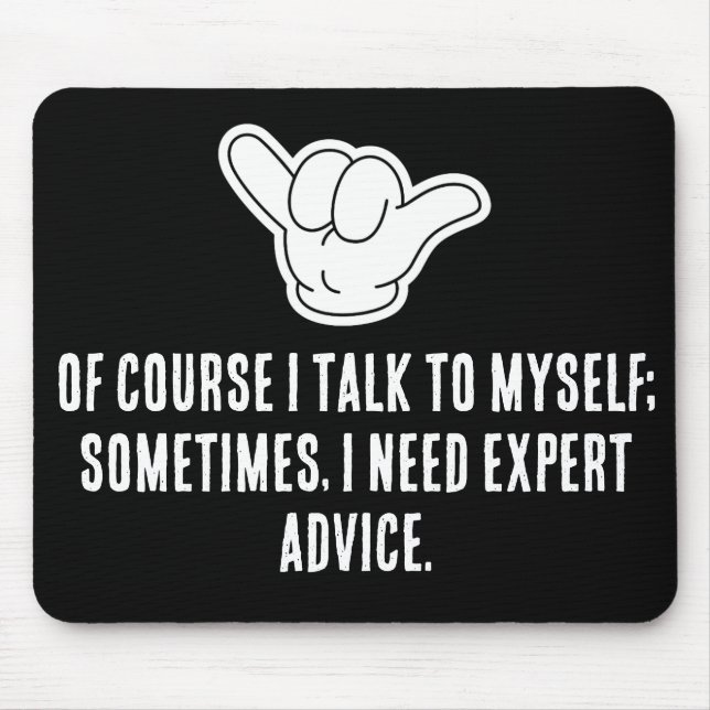 Funny Thug Life Humour Black Customizable Quote Mouse Pad (Front)
