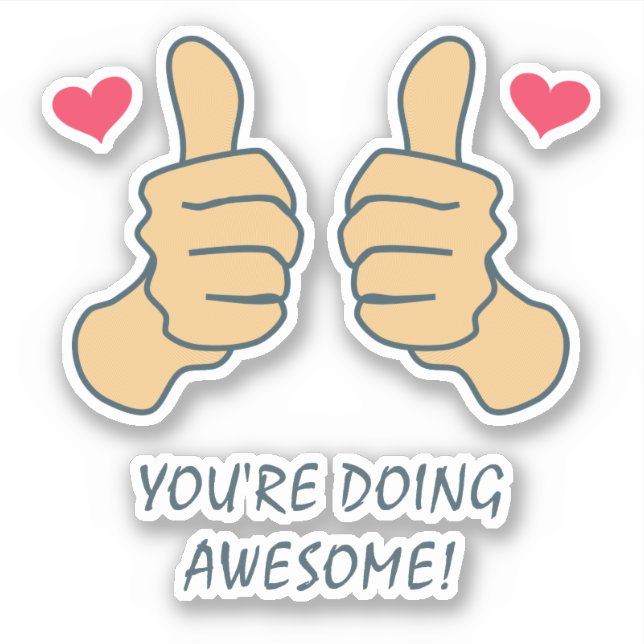 Funny Thumbs Up Doing Awesome Motivational  (Front)