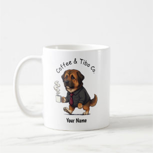 Funny Tibetan Mastiff Dog Business Suit Coffee Mug