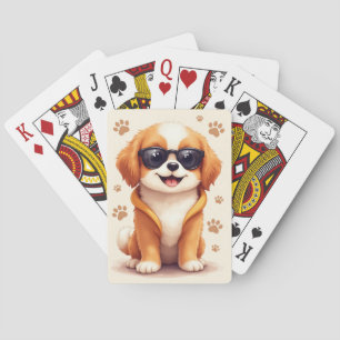 Funny Tibetan Spaniel Kawaii Dog Playing Cards
